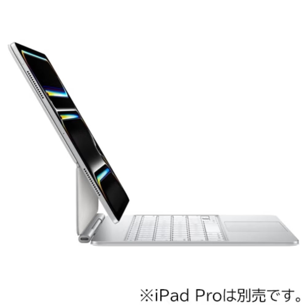 Apple アップル Magic Keyboard - 日本語(JIS) 13インチiPad Pro(M5)用 MWR43J/A (  システム条件：iPadOS 17.4以降 日本語キーボード 13インチiPad Pro(M5)用 ) ホワイト 国内正規品