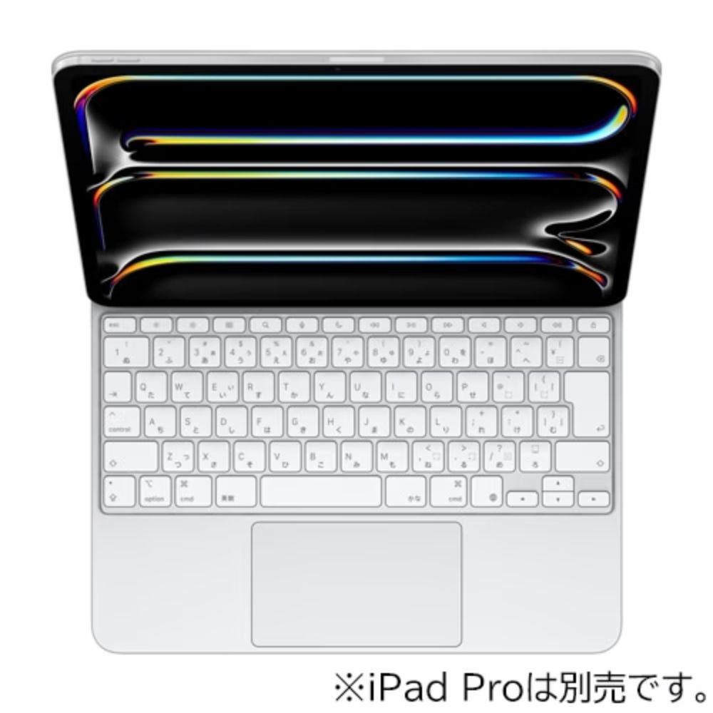 Apple アップル Magic Keyboard - 日本語(JIS) 13インチiPad Pro(M5)用 MWR43J/A (  システム条件：iPadOS 17.4以降 日本語キーボード 13インチiPad Pro(M5)用 ) ホワイト 国内正規品
