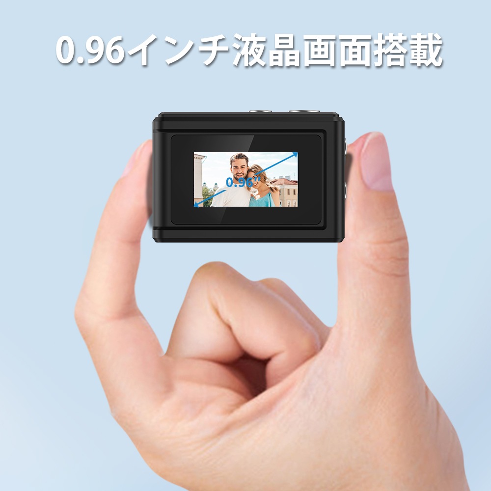 SAC CONNECT MINIカメラ SMC01-BKMSD32 ( 32GB microSDカードつき 約100万画素 CMOSセンサー 固定焦点 0.96インチ液晶画面 動画撮影 レトロモード 小型デジタルカメラ ) ブラック