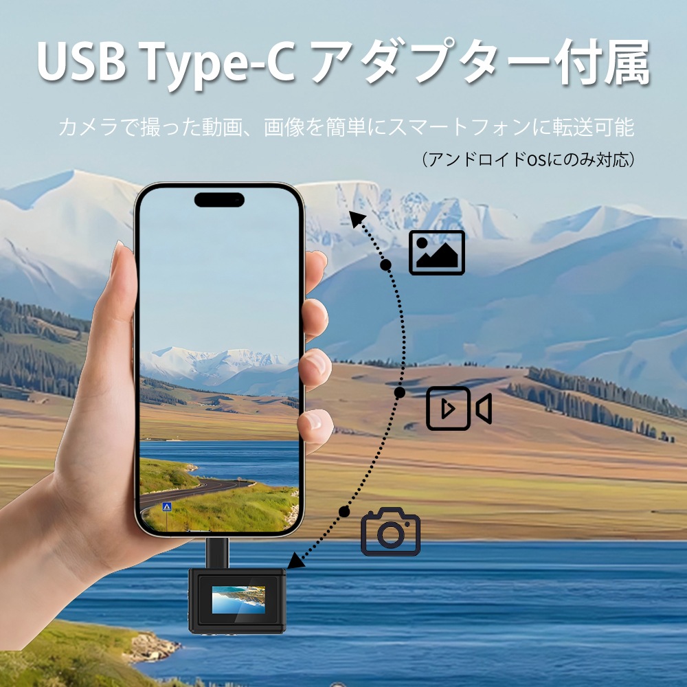 SAC CONNECT MINIカメラ SMC01-BKMSD32 ( 32GB microSDカードつき 約100万画素 CMOSセンサー 固定焦点 0.96インチ液晶画面 動画撮影 レトロモード 小型デジタルカメラ ) ブラック
