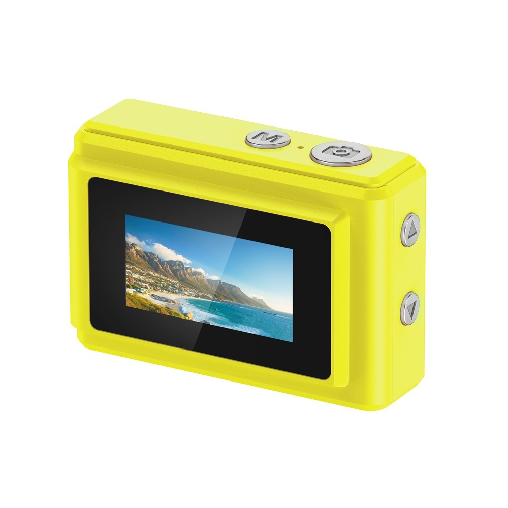 SAC CONNECT MINIカメラ SMC01-YEMSD32 ( 32GB microSDカードつき 約100万画素 CMOSセンサー 固定焦点 0.96インチ液晶画面 動画撮影 レトロモード 小型デジタルカメラ) イエロー