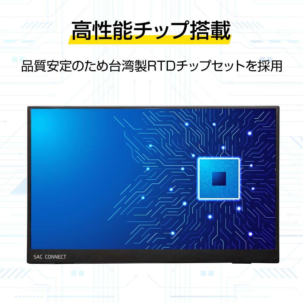 SAC CONNECT ポータブル LCD モニター SPMFHD156 ( 15.6型 フルHD 非光沢 IPS Mini HDMI USB Type-C 内臓スピーカー カバー付 )