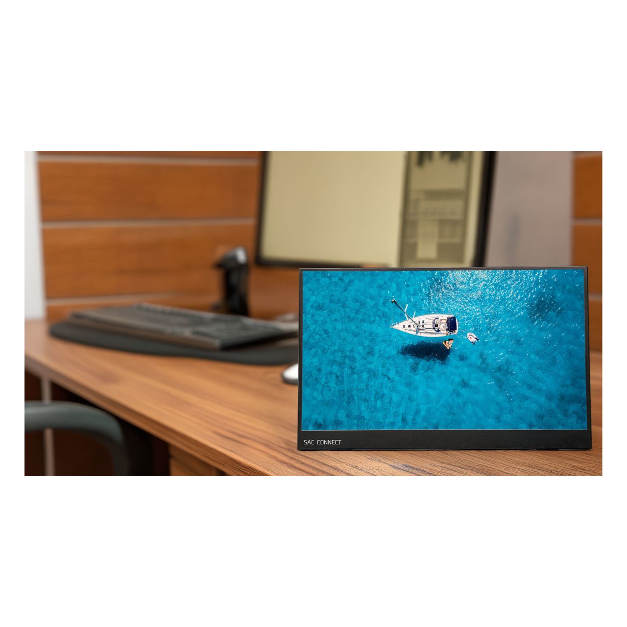 SAC CONNECT ポータブル LCD モニター SPMFHD156 ( 15.6型 フルHD 非光沢 IPS Mini HDMI USB Type-C 内臓スピーカー カバー付 )