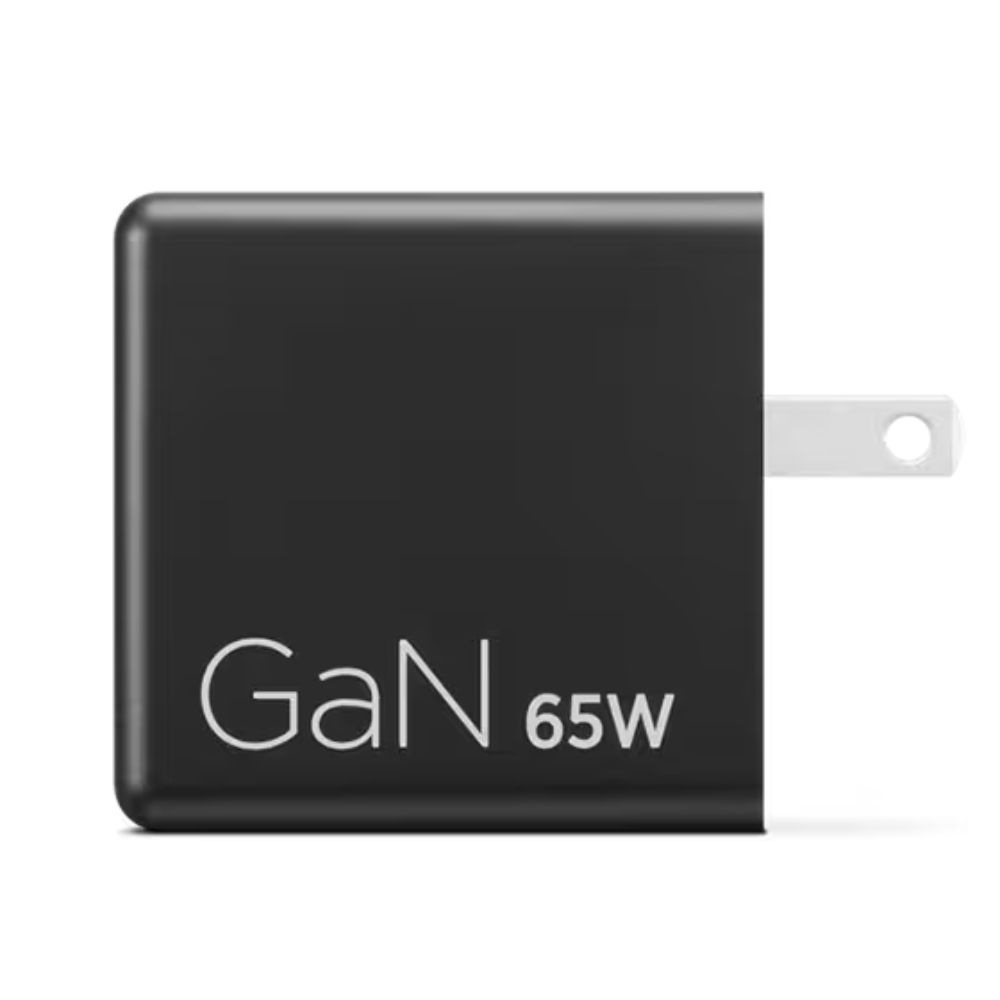 Lenovo レノボ 65W デュアルUSB Type-C GaN ACアダプター 40AW065BUS ( 充電器 軽量 窒素ガリウム 発熱しにくい 小型 ) ブラック