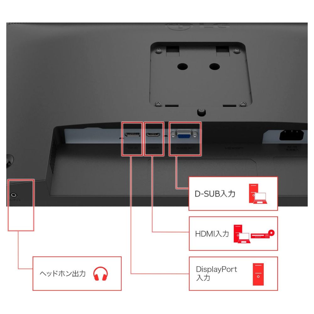 LG Electronics モニター 液晶ディスプレイ 24BA450-B ( 23.8型 フルHD IPS 非光沢 DisplayPort D-sub HDMI チルト スイベル ピボット 高さ調整 Vesa 内蔵スピーカー 3年間保証 )
