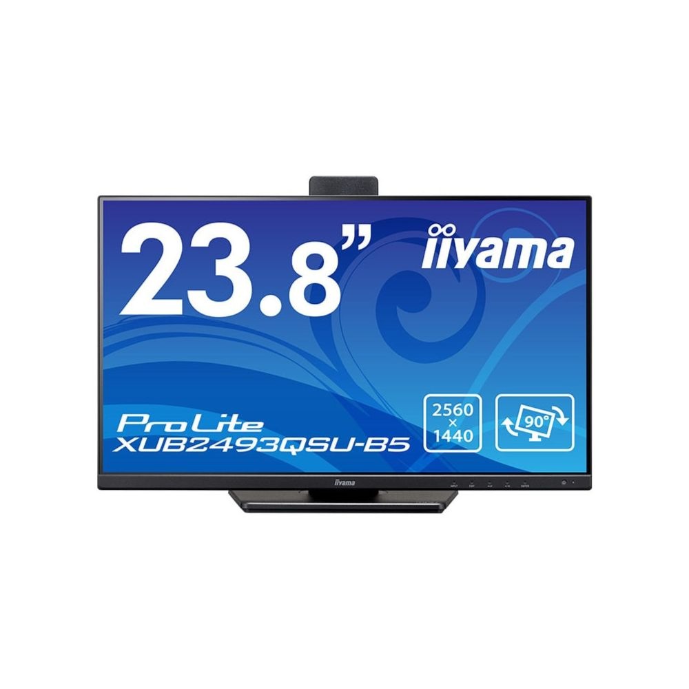 iiyama イイヤマ モニター ProLite XUB2493QSU-B5 ( 23.8型 WQHD 非光沢 IPS DisplayPort HDMI チルト 昇降 ピボット スウィーベル 内臓スピーカー Vesa 3年間保証 )
