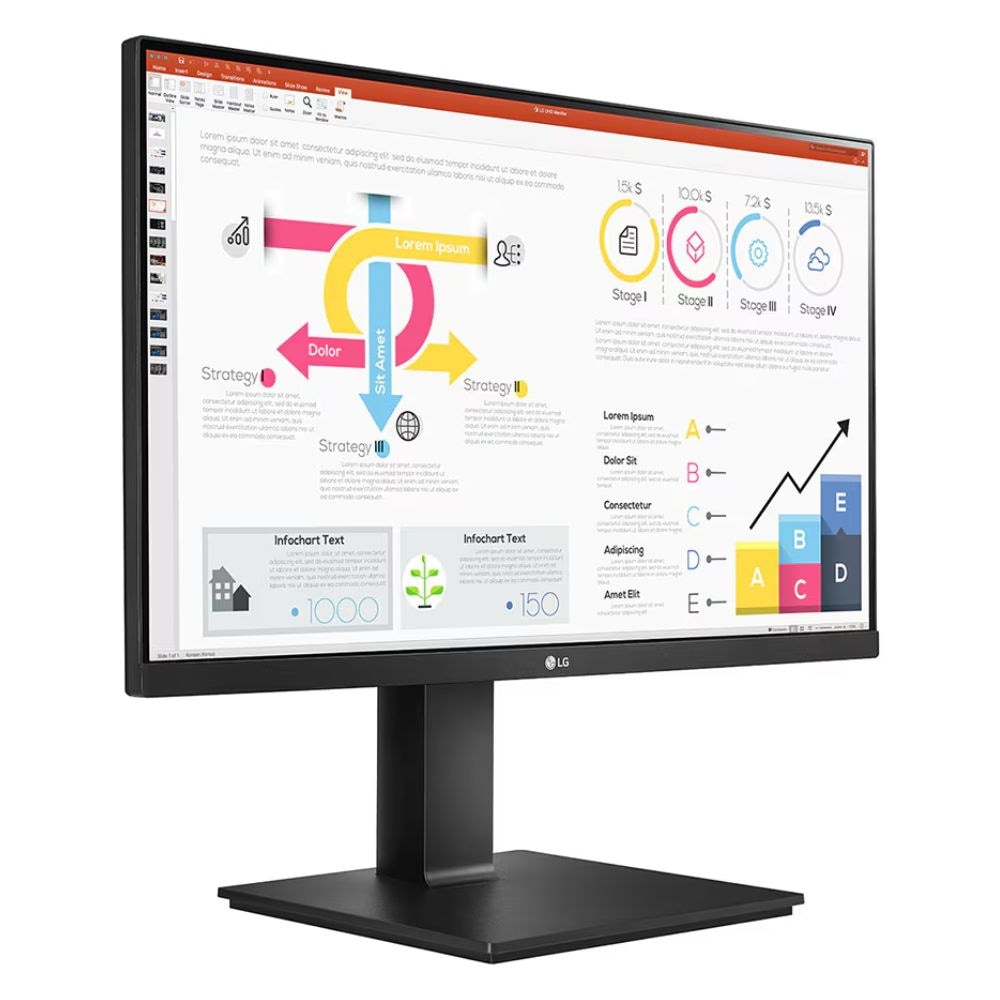 LG Electronics モニター 液晶ディスプレイ 24QP750-B ( 23.8型 WQHD IPS 非光沢 DisplayPort HDMI USB Type-C チルト スウィーベル ピボット 高さ調整 Vesa 3年間保証 )