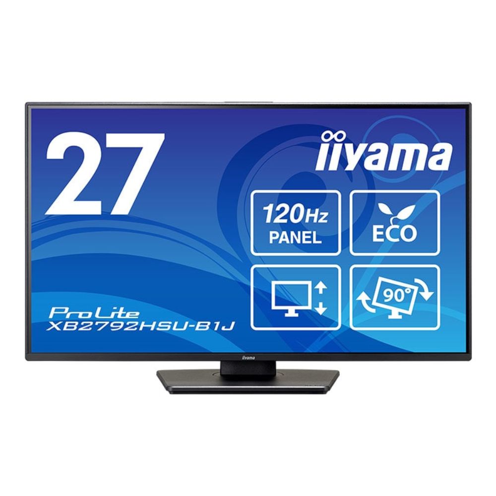 iiyama イイヤマ モニター ディスプレイ ProLite XB2792HSU-B1J(27型ワイド ケーブル付属 IPS FHD HDMI DisplayPort 昇降機能 スイベル ピボット チルト)ブラック
