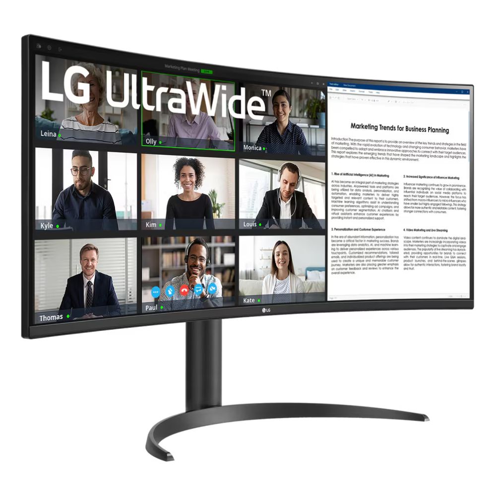 LG モニター UltraWide 21:9 ウルトラワイド モニター 34WR55QK-B ( 34型 UWQHD VA 非光沢 曲面型 DisplayPort HDMI USB Type-C チルト 高さ調整 Vesa 3年間保証 )