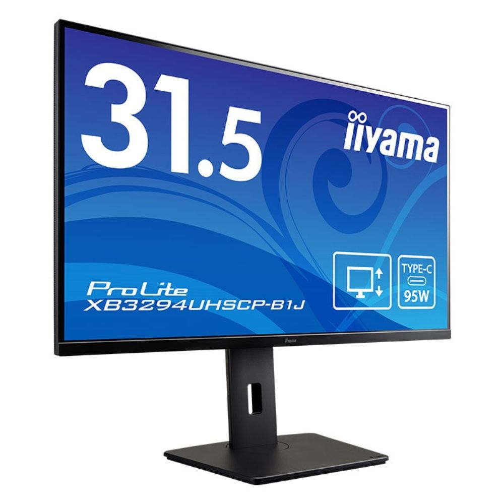 iiyama イイヤマ モニター ディスプレイ ProLite XB3294UHSCP-B1J(31.5型ワイド ケーブル付属 VA 4K HDMI USB-C DP 昇降機能 スイベル チルト)ブラック