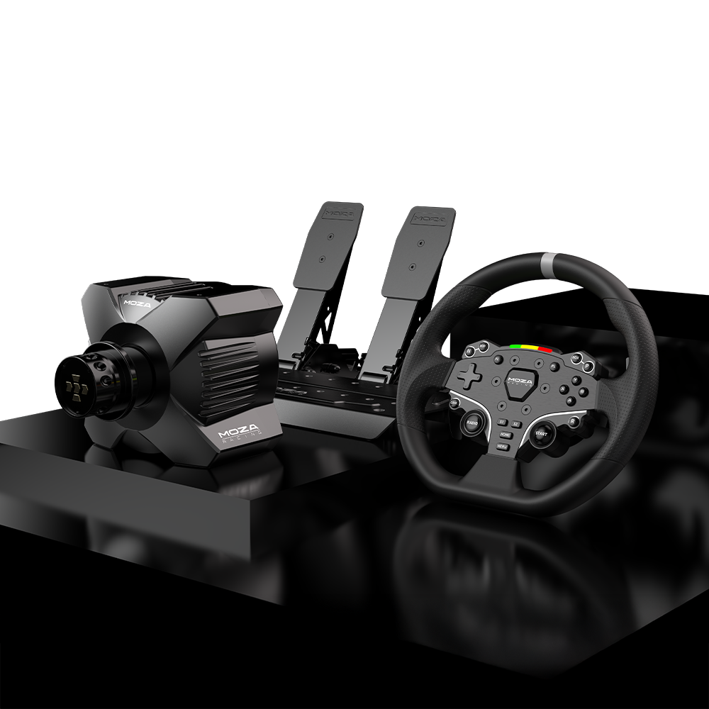 MOZA Racing PC用 ハンドル コントローラー セット MOZA R3 Bundle for PC ( Windows 10 11 PC 最大 3.9Nm ダイレクトドライブ方式 ホイールベース ペダルつき 1年間保証 )