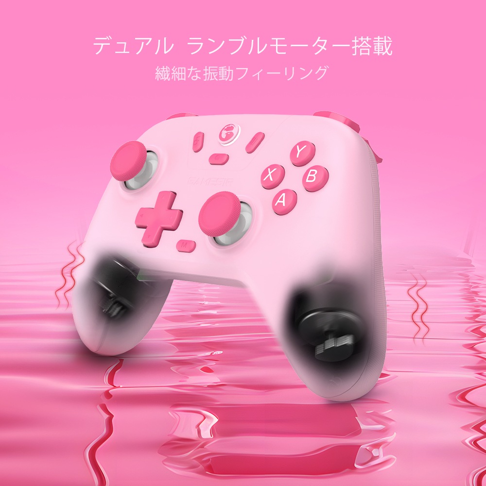 GameSir Nova Lite Ash Gray 無線/有線ゲームコントローラー (Switch Windows PC iOS Android XBOXレイアウト メンブレン ターボ 1年間保証) アッシュグレー