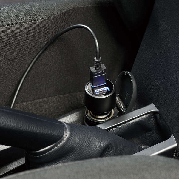 ELECOM エレコム センサー付きQi充電式車載ホルダー(コンパクト）ワイヤレス充電器 W-QC07BK ブラック