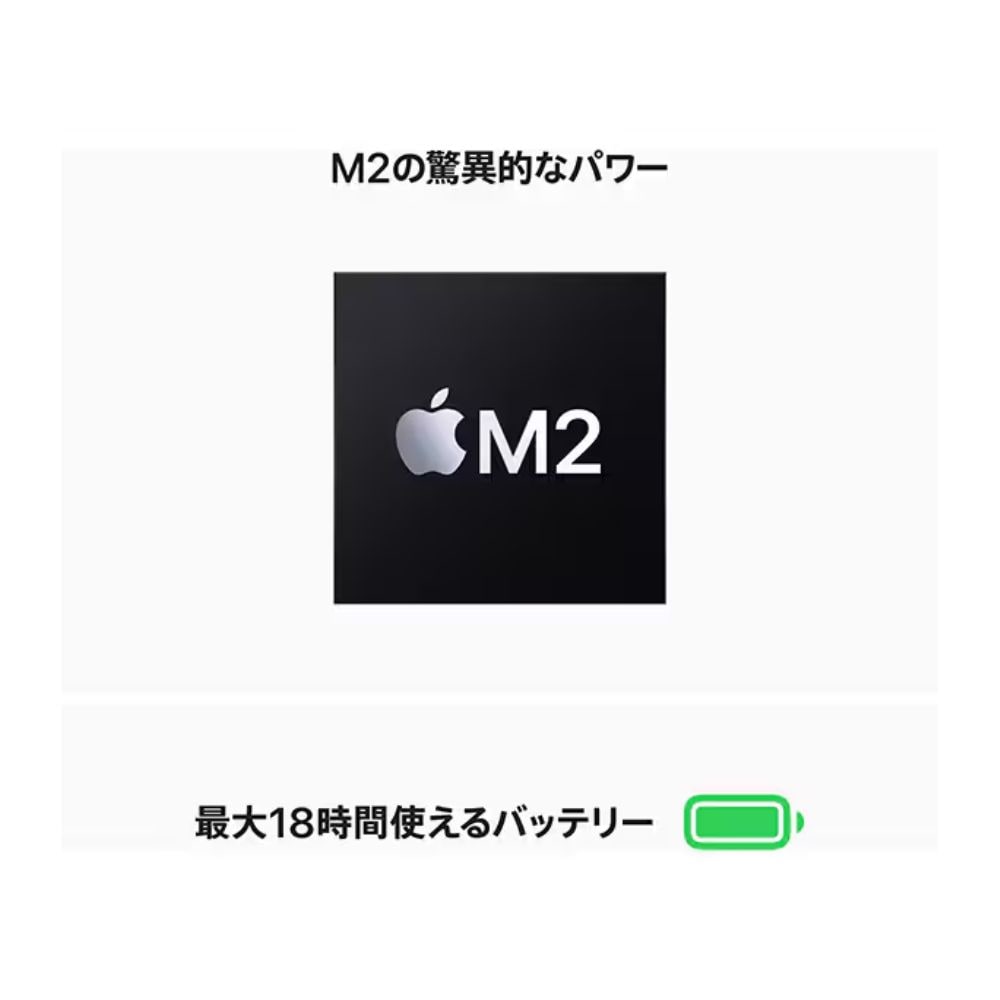 Apple アップル MacBook Air 13インチ MC7W4J/A ( Liquid Retina Apple M2 8コアCPU 8コアGPU 16GB 256GB SSD 日本語キーボード ) スターライト 国内正規品