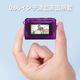 SAC CONNECT MINIカメラ SMC01-TPRMSD32 ( 32GB microSDカードつき 約100万画素 CMOSセンサー 固定焦点 0.96インチ液晶画面 動画撮影 レトロモード 小型デジタルカメラ) クリアパープル