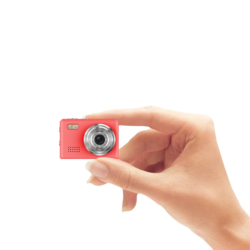 SAC CONNECT MINIカメラ SMC01-RD ( 約100万画素 CMOSセンサー 固定焦点 0.96インチ液晶画面 microSD対応 動画撮影 レトロモード 小型デジタルカメラ ) レッド