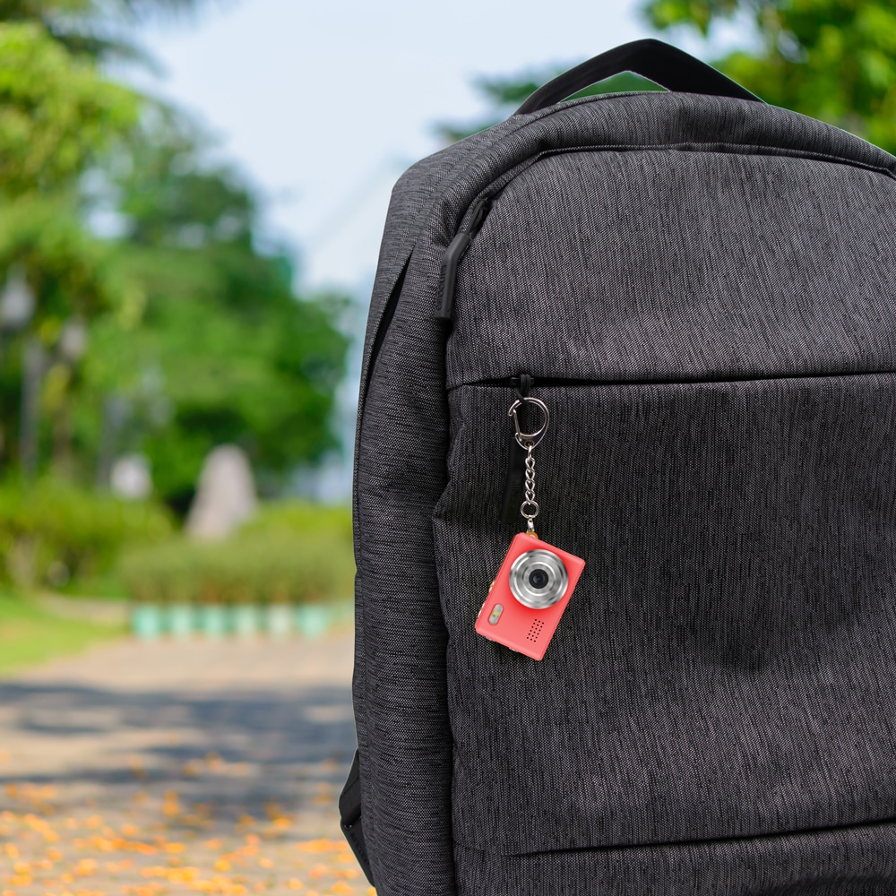 SAC CONNECT MINIカメラ SMC01-RD ( 約100万画素 CMOSセンサー 固定焦点 0.96インチ液晶画面 microSD対応 動画撮影 レトロモード 小型デジタルカメラ ) レッド