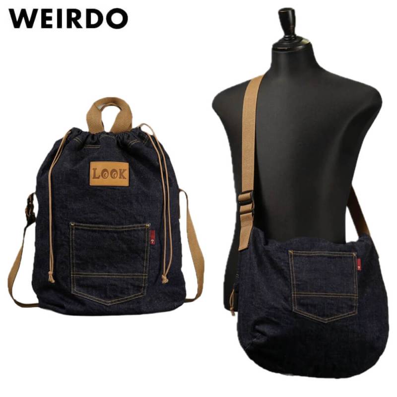 WEIRDO LOOK INVADING - DENIM SHOULDER BAG