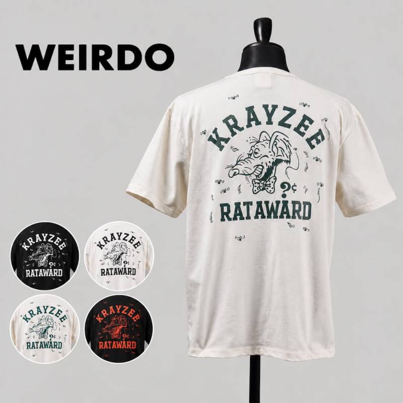 WEIRDO WRD FINK - HEAVY WEIGHT BINDER NECK S/S T-SHIRTS