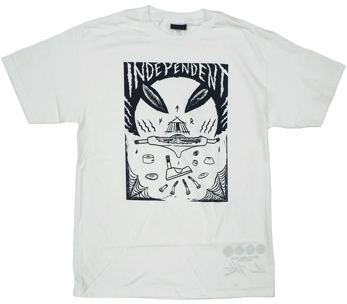 【Tシャツ スケートボード インディペンデント】Independent Hitz Ritual Decomissioning White