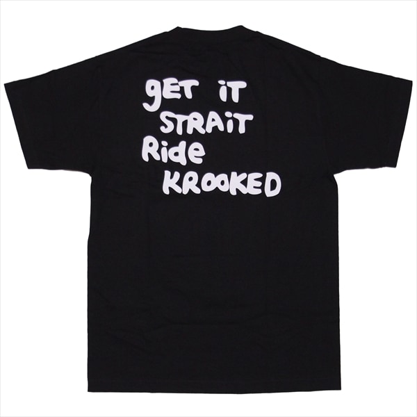 【Tシャツ スケートボード クルキッド】Krooked Strait Eyes Black