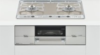リンナイ　ビルトインガスコンロ　ユーディア・エフ　レンジフード連動タイプ　標準幅60cmタイプ　RHS21W26S11RVL　プロパンガスLPG　強火力：左　ガラストップ：ミストシルバー　前面パネル：
