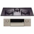 N3WU4PWASQSTEC-13A 都市ガス用 ノーリツ  ビルトインコンロ Orche(オルシェ) フラット 75cmタイプ ブラックパールガラストップ|ノーリツ|ビルトインガスコンロ