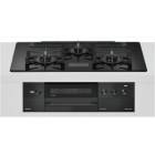 RHS71W38M17VCBW-13A DELICIA(デリシア) AC100V電源タイプ ビルトインコンロ 幅75cm リンナイ オーブン接続対応 クリスタルブラック 【都市ガス】|リンナイ|ビルト