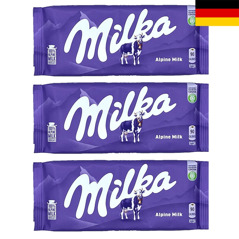 Milka ミルカ アルペンミルク 100g×3個セット ミルクチョコレート 板
