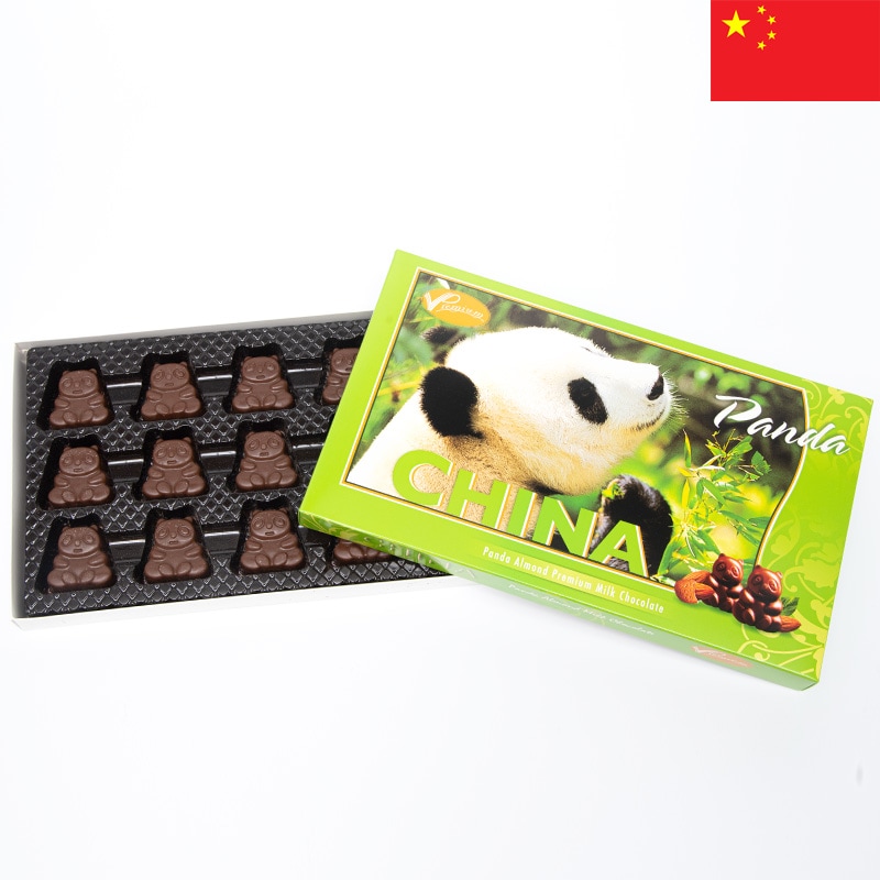 中国デザイン パンダアーモンドチョコレート 1箱15粒入190g ナッツ