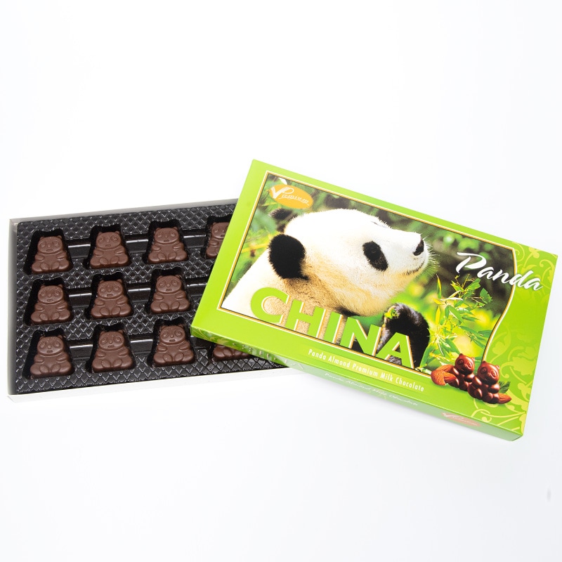 中国デザイン パンダアーモンドチョコレート 1箱15粒入190g ナッツ