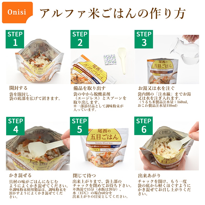 36食セット 非常食 尾西食品 五目ごはん 36食分 保存食 ごはんシリーズ
