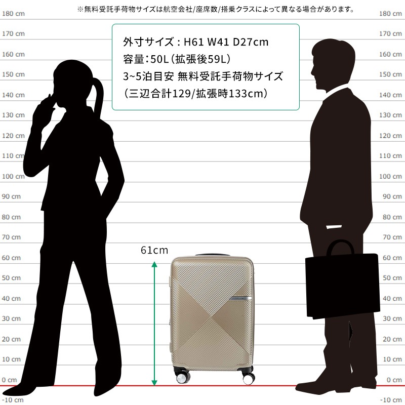 サムソナイト スーツケース 機内持ち込み ヴォラント スピナー55 S