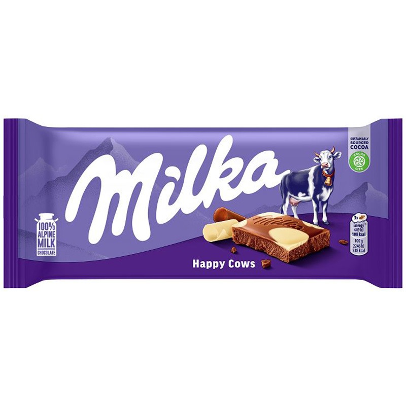Milka ミルカ ハッピーカウ 100g×3個セット ミルクチョコレート 板  