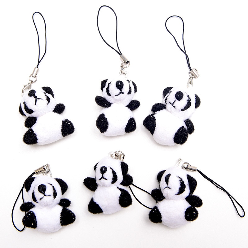 中国雑貨　パンダ　ブックマーク　ストラップセット しおり】【中国雑貨】 4つセット 可愛いパンダ柄 ブックマーク