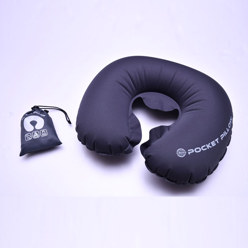 ポケットピロー エアピロー 携帯型 カラビナ 空気弁 ポケットサイズ