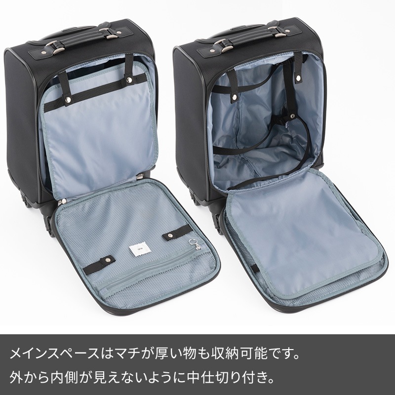 エーススーツケース ソリディオナ 17L 美品 エース ace. ソリディオナ 17L 35013 1-2泊 ソフトトローリー