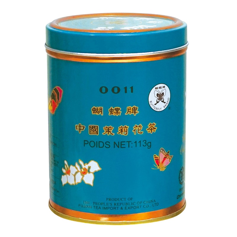 瑚蝶牌 茉莉花リーフ茶 113g 茶葉 ジャスミン茶 缶 茶筒 中国茶 中国