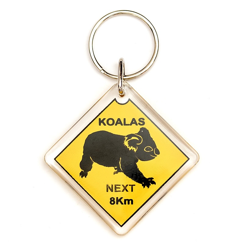 ロードサイドサインキーホルダー 3種類6個セット コアラ