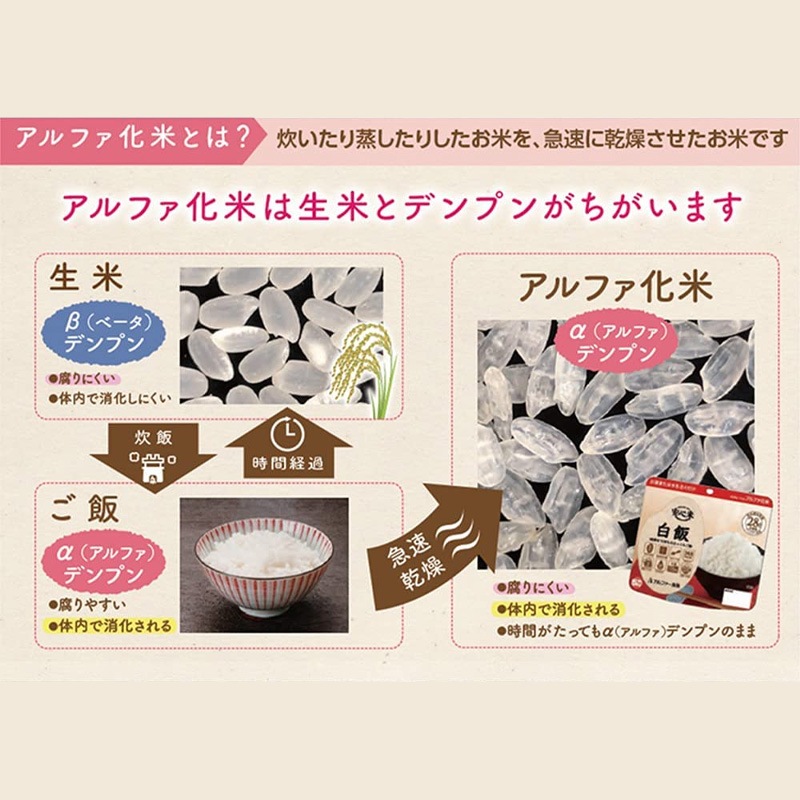 50食セット 安心米クイック 白飯 50食入 アルファ米 賞味期限5年 100