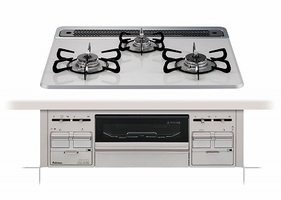 ビルトインコンロ repla リプラ 60cm ティアラシルバー 都市ガス用【日本製】台数限定!!メーカー価格25,850円相当オプション品セット価格!! パロマ PD-509WS-60CV-13A【送料無料】 (PD509WS60CV13A) パロマ ビルトインガスコンロ repla［リプラ］ 60cmタイプ ティアラ