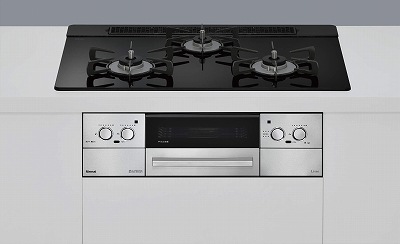 Rinnai - Rinnai ガスコンロ リッセ  都市ガス 75cm ナイトブラック Rinnai ガスコンロ リッセ 都市ガス 75cm ナイトブラック