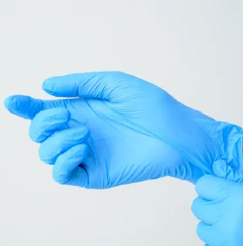 [青色]INTCO製純ﾆﾄﾘﾙ使い捨て手袋 M 200枚入