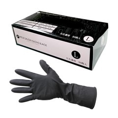 MELB SALON GLOVE BLACK L 50����