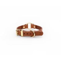 O LEATHER COLLAR - Tan