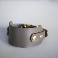 HOUND LEATHER COLLAR - Clay