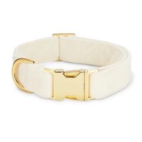 Velvet Dog Collar - Ivory