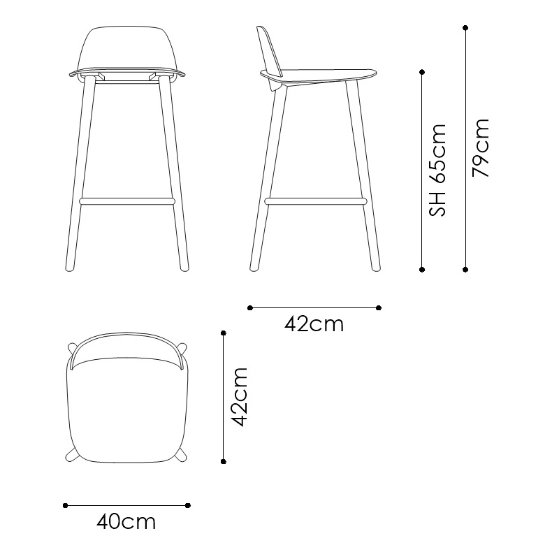 NERD COUNTER STOOL / SH:65CM