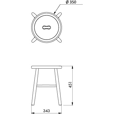FDB Mobler / J27 Stool