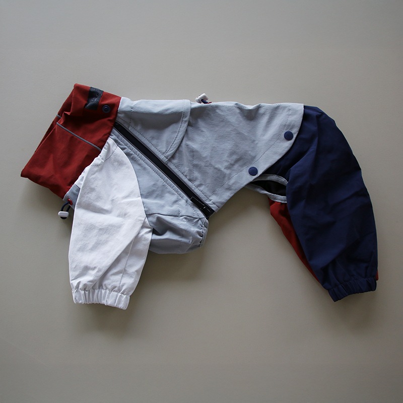 �ں����١۶����ɿ�쥤�󥳡��ȡ�������ɥ֥졼���� - Brick Blue<br>GASU Vautrer / [Brick Blue] Strong Waterproof Detachable 4-Leg Raincoat / Windbreaker Jacket
